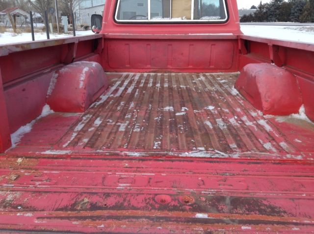 1967 Red Ford F-100 Standard Cab Pickup