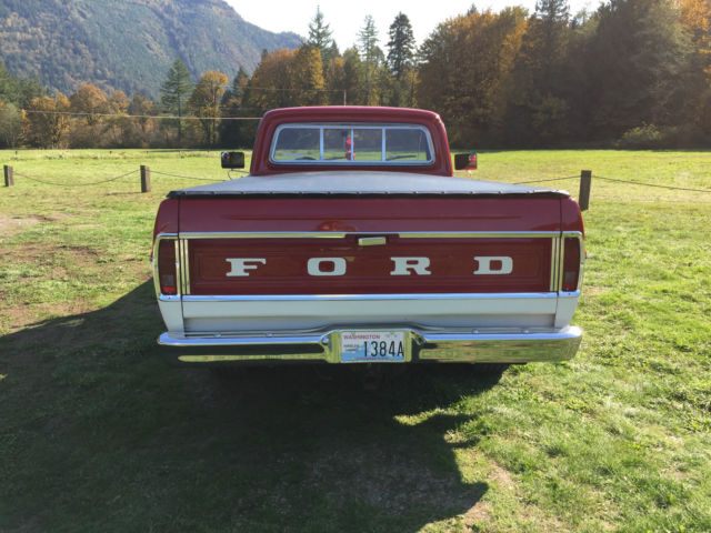 1967 Two Tone Red & White Ford F-100 Standard Cab Pickup