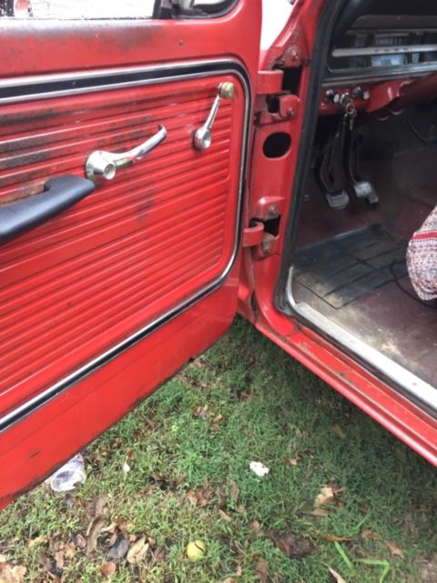 1967 Red Ford F-100 Standard Cab Pickup