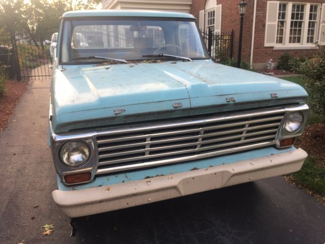 1967 Red Ford F-100 Standard Cab Pickup