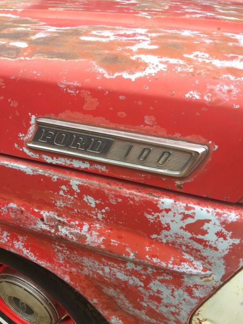 1967 Red Ford F-100 Standard Cab Pickup