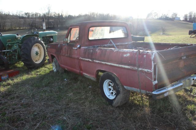 1967 Red Ford F-100 Standard Cab Pickup