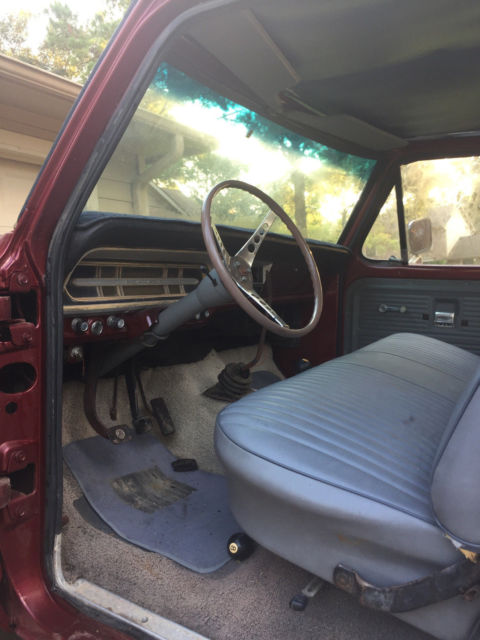 1967 Burgundy Ford F-250 Standard Cab Pickup