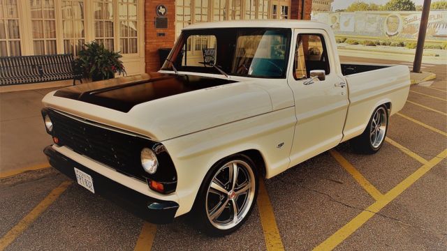 1967 Ford Wimbledon White with Ford Tungsten Gray Metallic (flat) Ford F-100