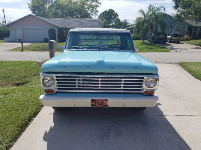 1967 Blue/White Ford F-100 Cab & Chassis