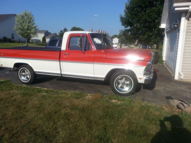 1967 ford red and gray Ford F-100 Cab & Chassis