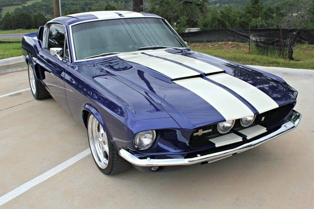 1967 Blue Ford Mustang