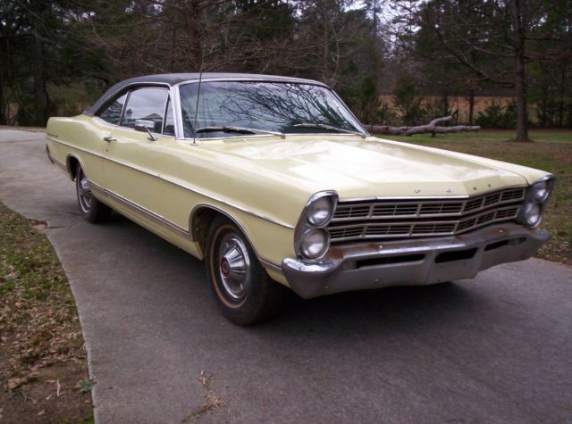 1967 Yellow Ford Galaxie Fastback