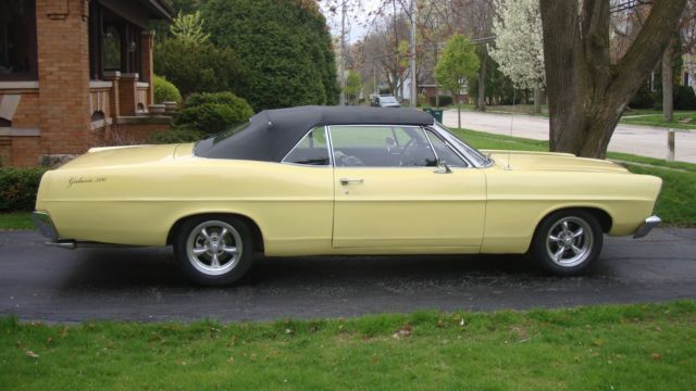 1967 Yellow Ford Galaxie Convertible