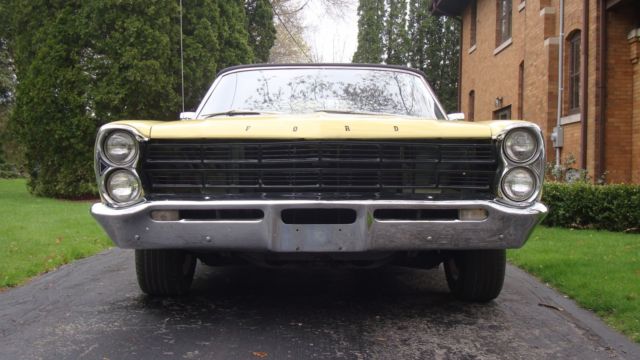 1967 Yellow Ford Galaxie Convertible