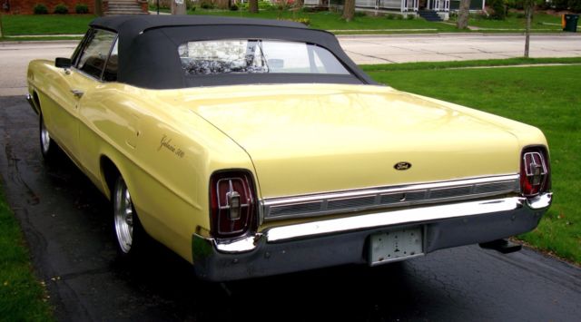 1967 Yellow Ford Galaxie Convertible