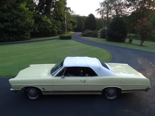1967 Yellow Ford Galaxie CONVERTIBLE