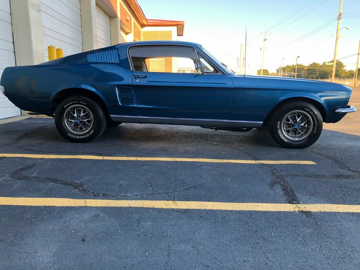 1967 Blue Ford Mustang Fastback
