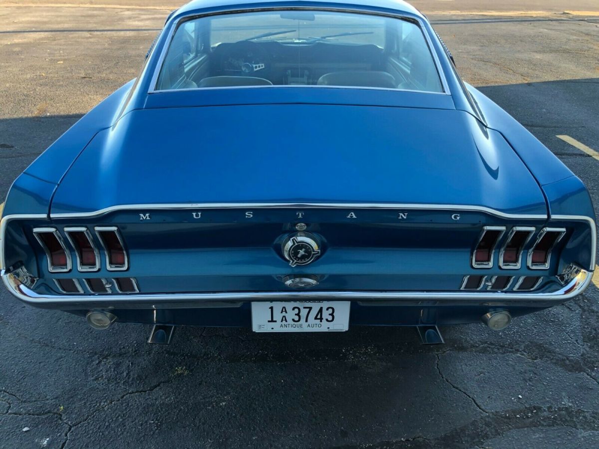 1967 Blue Ford Mustang Fastback