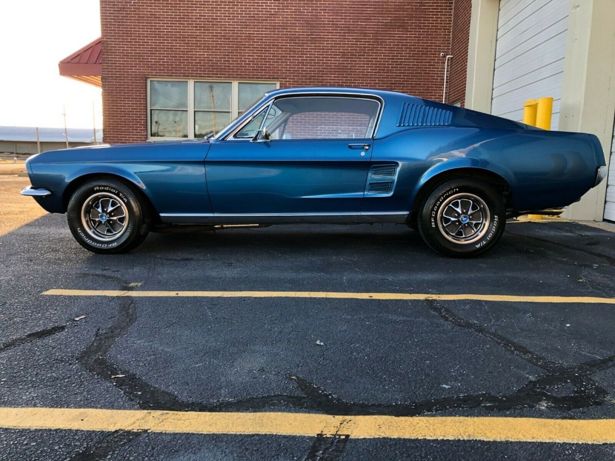 1967 Blue Ford Mustang Fastback