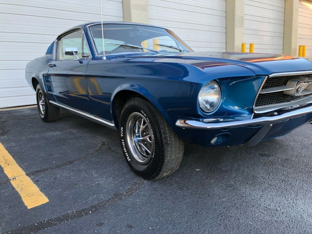 1967 Blue Ford Mustang Fastback