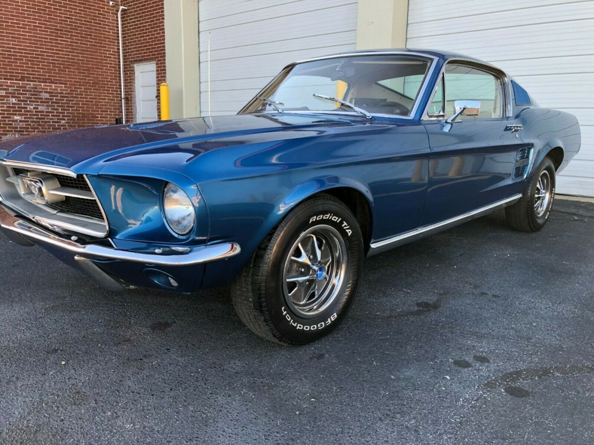 1967 Blue Ford Mustang Fastback