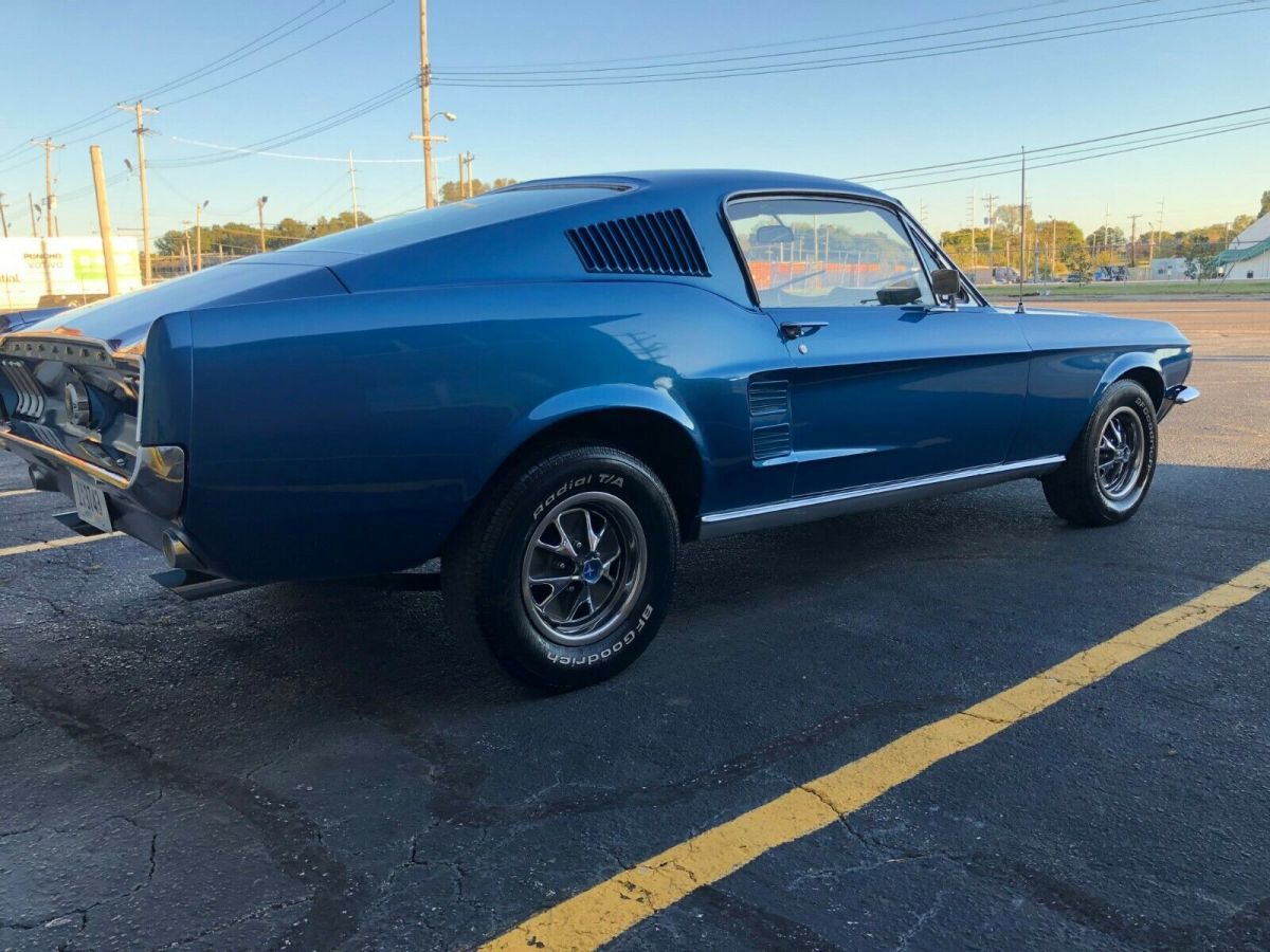 1967 Blue Ford Mustang Fastback