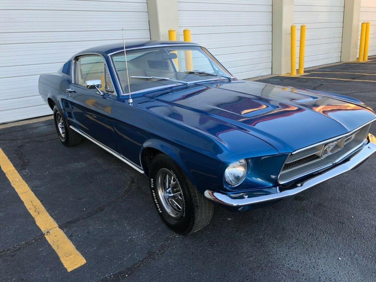 1967 Blue Ford Mustang Fastback