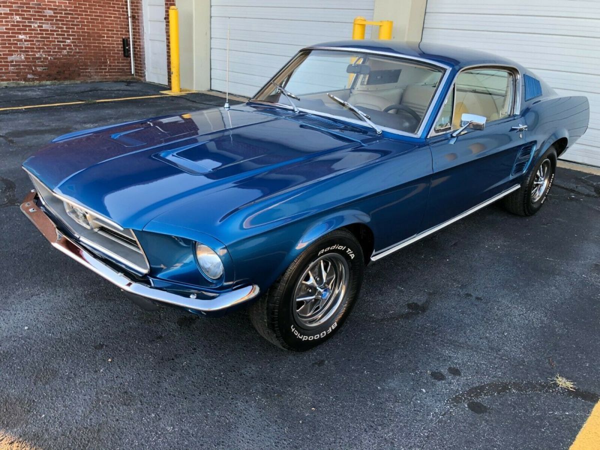 1967 Blue Ford Mustang Fastback