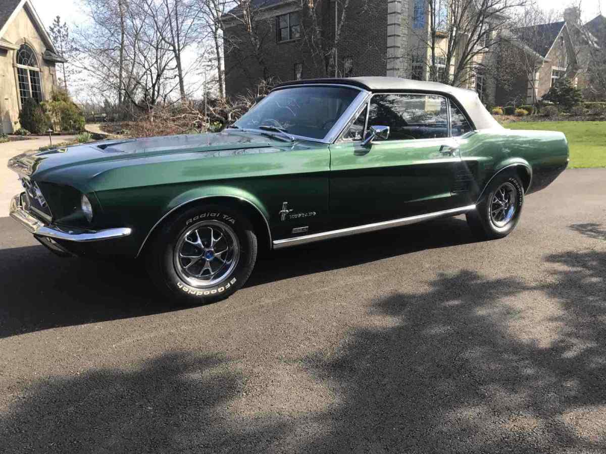 1967 Green Ford Mustang Convertible