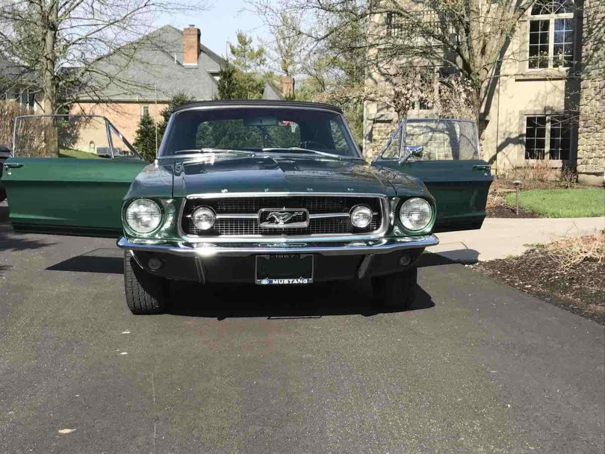 1967 Green Ford Mustang Convertible