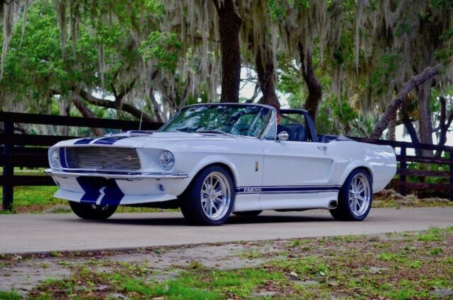 1967 White/Blue Ford Mustang Convertible