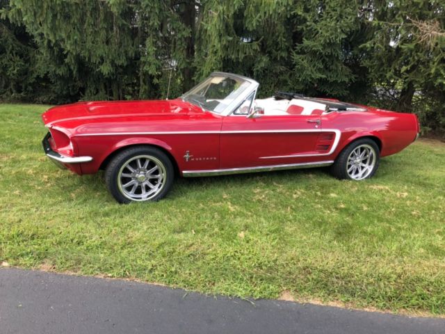 1967 Red Ford Mustang Convertible