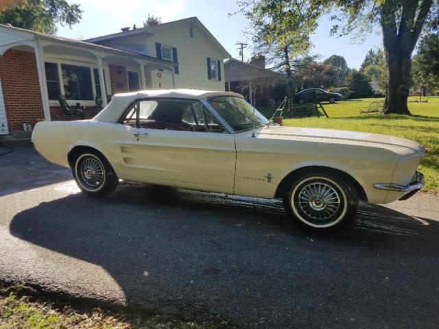 1967 White Ford Mustang Convertible