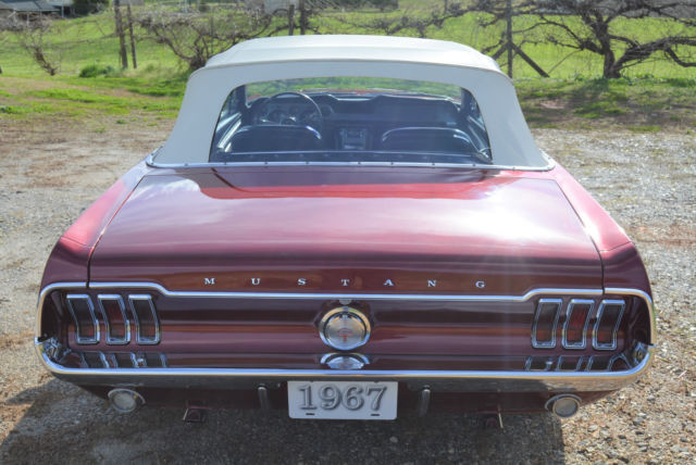 1967 Burgundy Ford Mustang Convertible