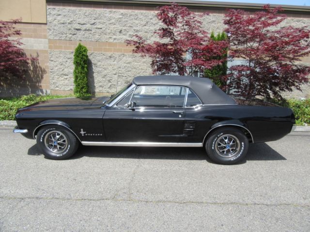 1967 Black Ford Mustang Convertible