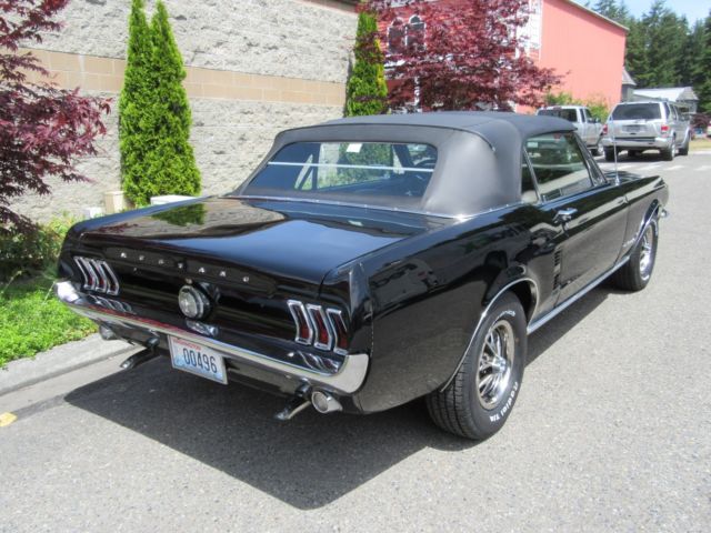 1967 Black Ford Mustang Convertible