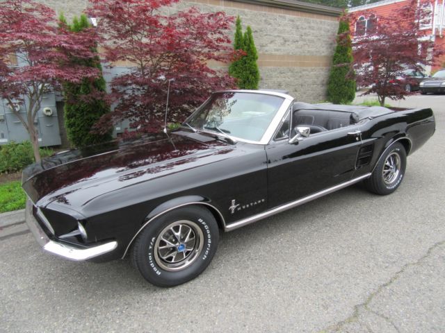 1967 Black Ford Mustang Convertible