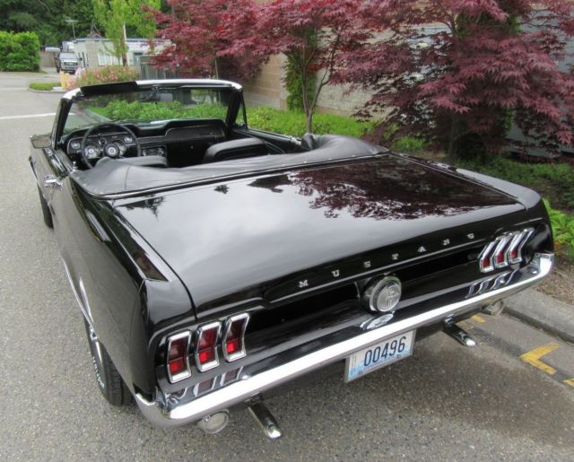 1967 Black Ford Mustang Convertible