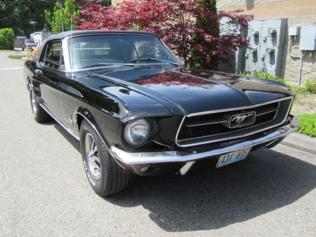 1967 Black Ford Mustang Convertible