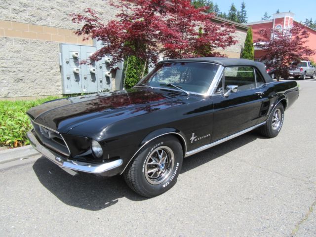 1967 Black Ford Mustang Convertible