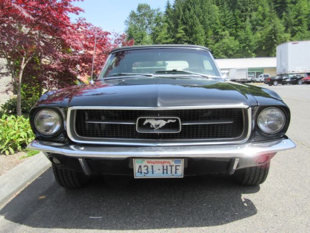 1967 Black Ford Mustang Convertible