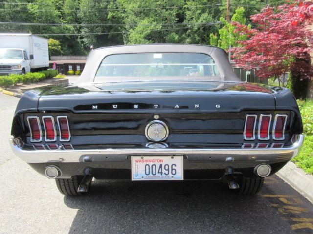 1967 Black Ford Mustang Convertible