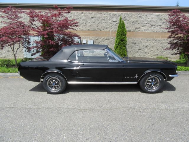 1967 Black Ford Mustang Convertible