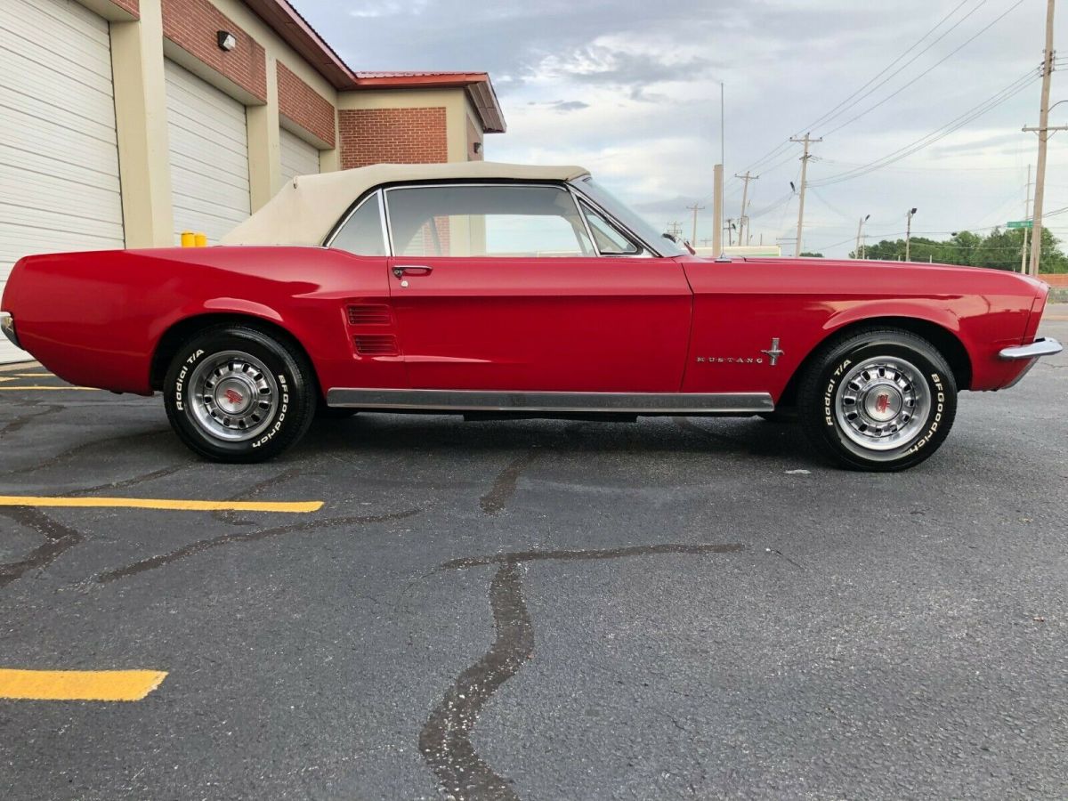 1967 Red Ford Mustang Convertible
