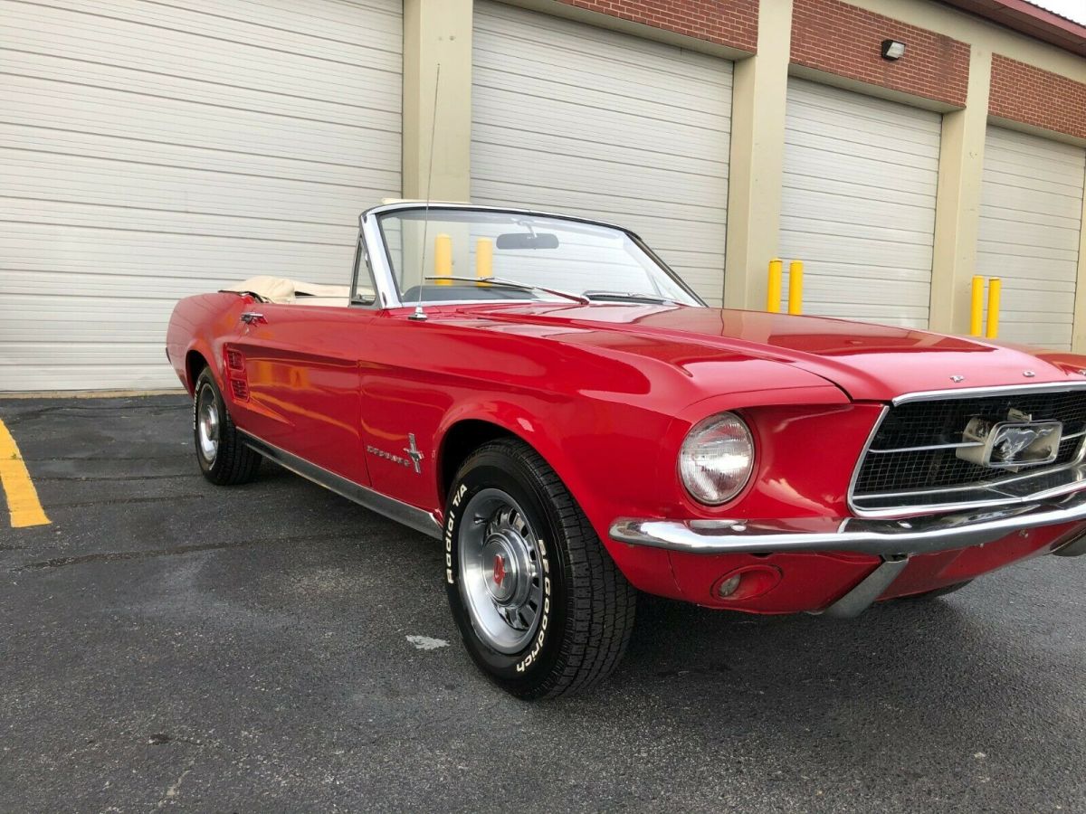 1967 Red Ford Mustang Convertible