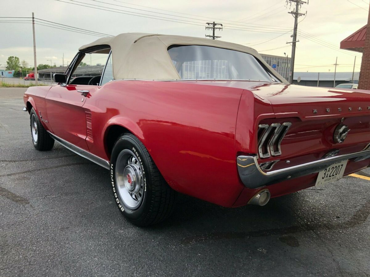 1967 Red Ford Mustang Convertible