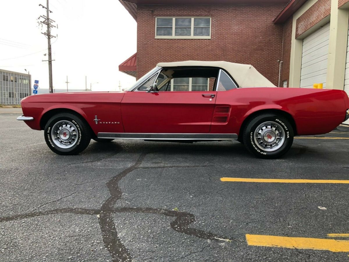 1967 Red Ford Mustang Convertible