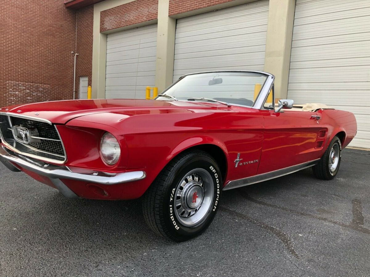 1967 Red Ford Mustang Convertible