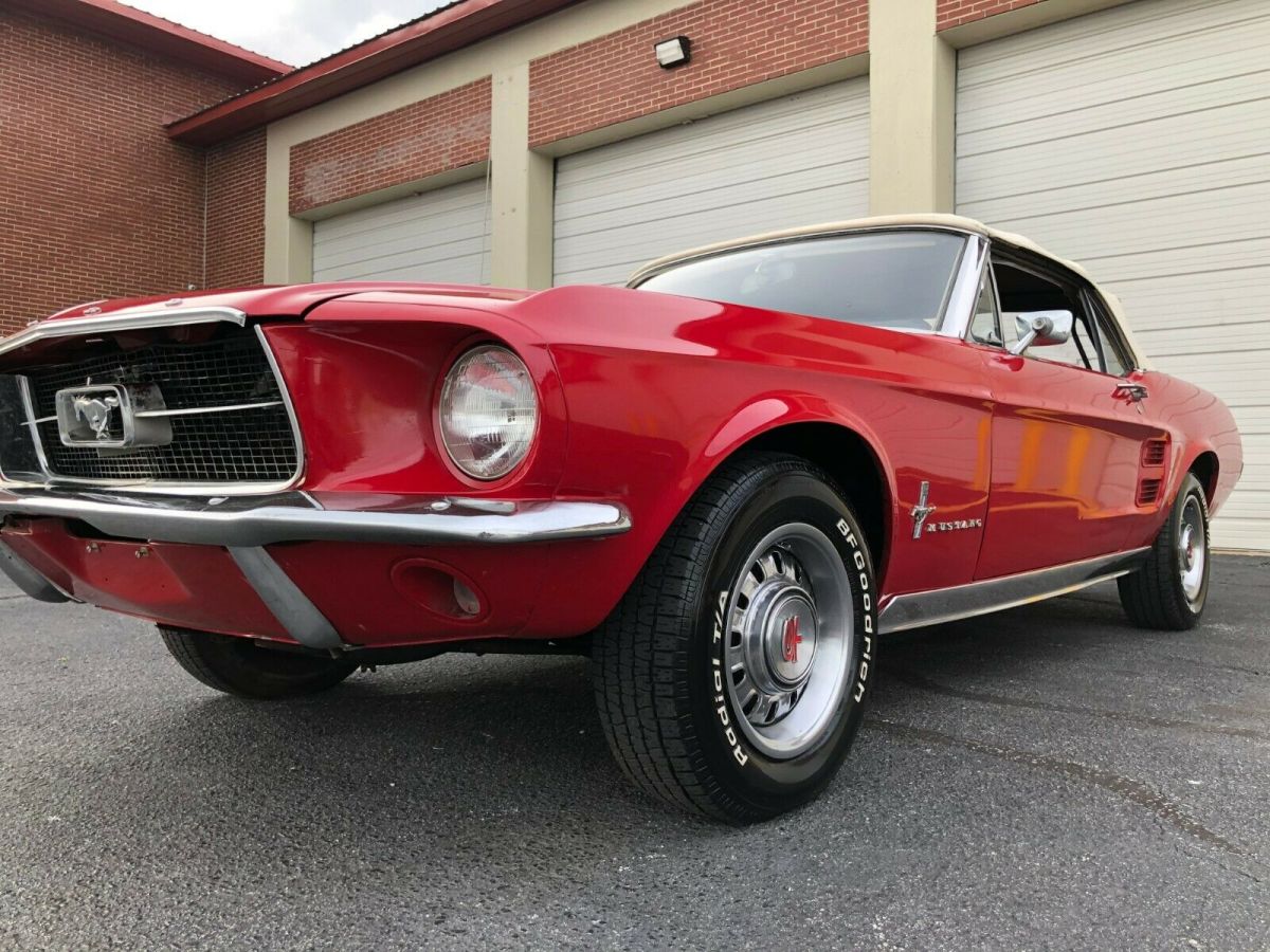 1967 Red Ford Mustang Convertible