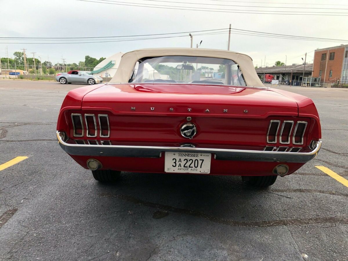 1967 Red Ford Mustang Convertible