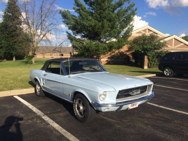 1967 Arcadian Blue Ford Mustang Convertible