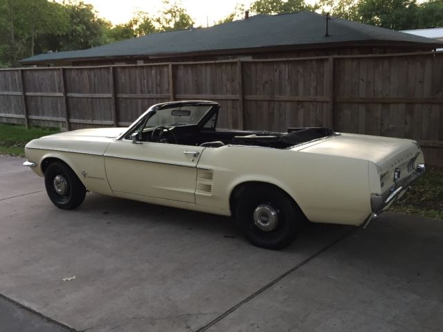 1967 Yellow Ford Mustang Convertible