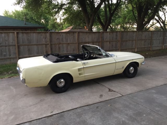 1967 Yellow Ford Mustang Convertible
