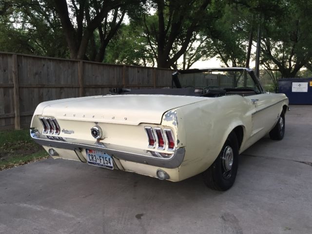 1967 Yellow Ford Mustang Convertible